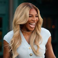 Serena Williams speaks at the 2025 Induction Celebration weekend at the International Tennis Hall of Fame on Saturday, August 23, 2025