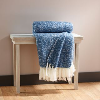 Aldi blue boucle blanket