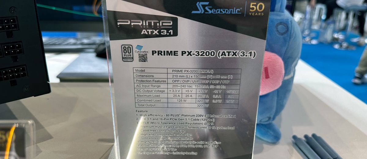 Specifications of Seasonic's 3200W PSU