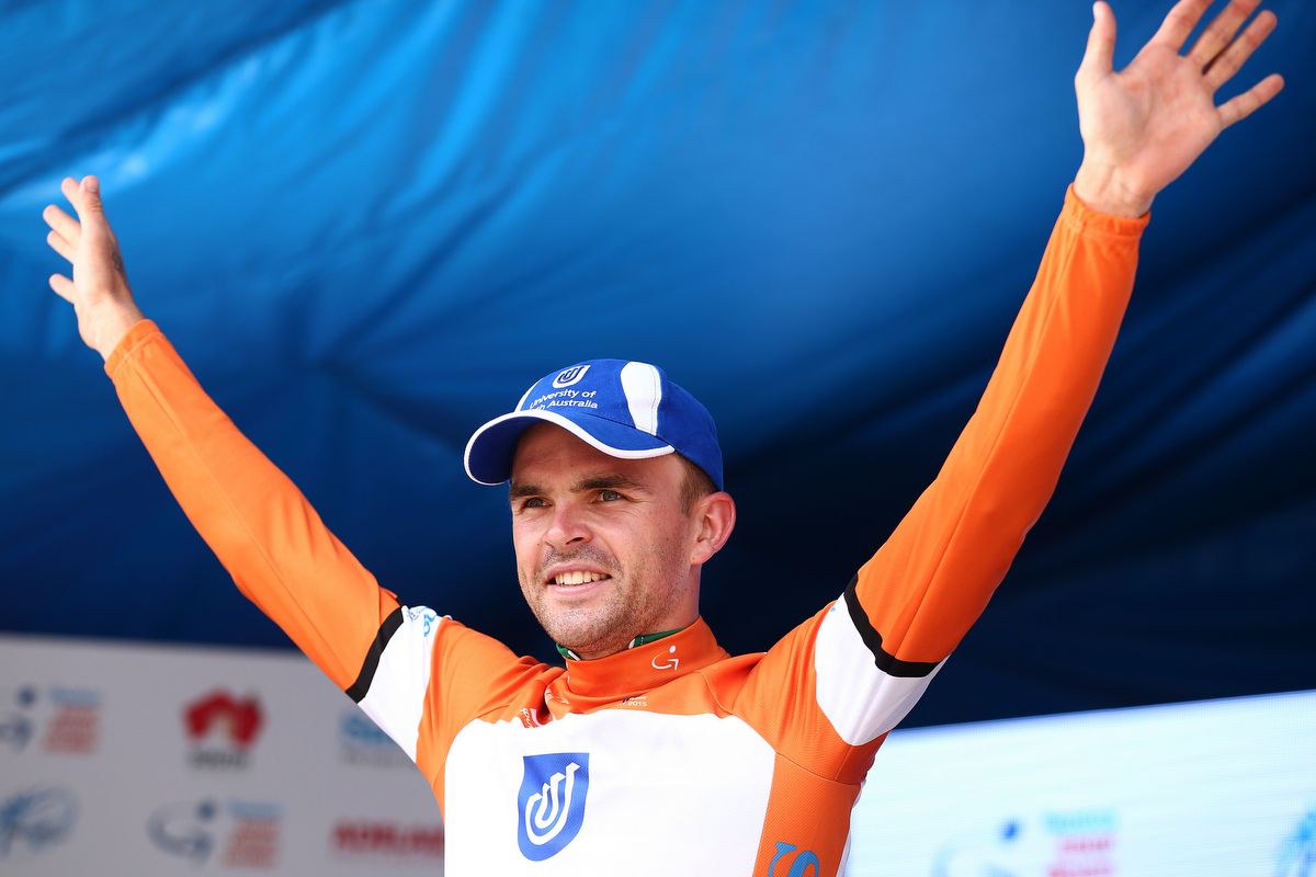 Jack Bobridge was rewarded for his stage 1 victory with the first leader's jersey of 2015
