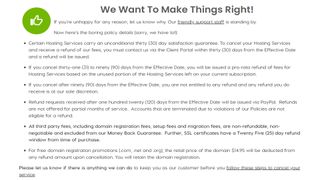 A2 Hosting's money-back guarantee