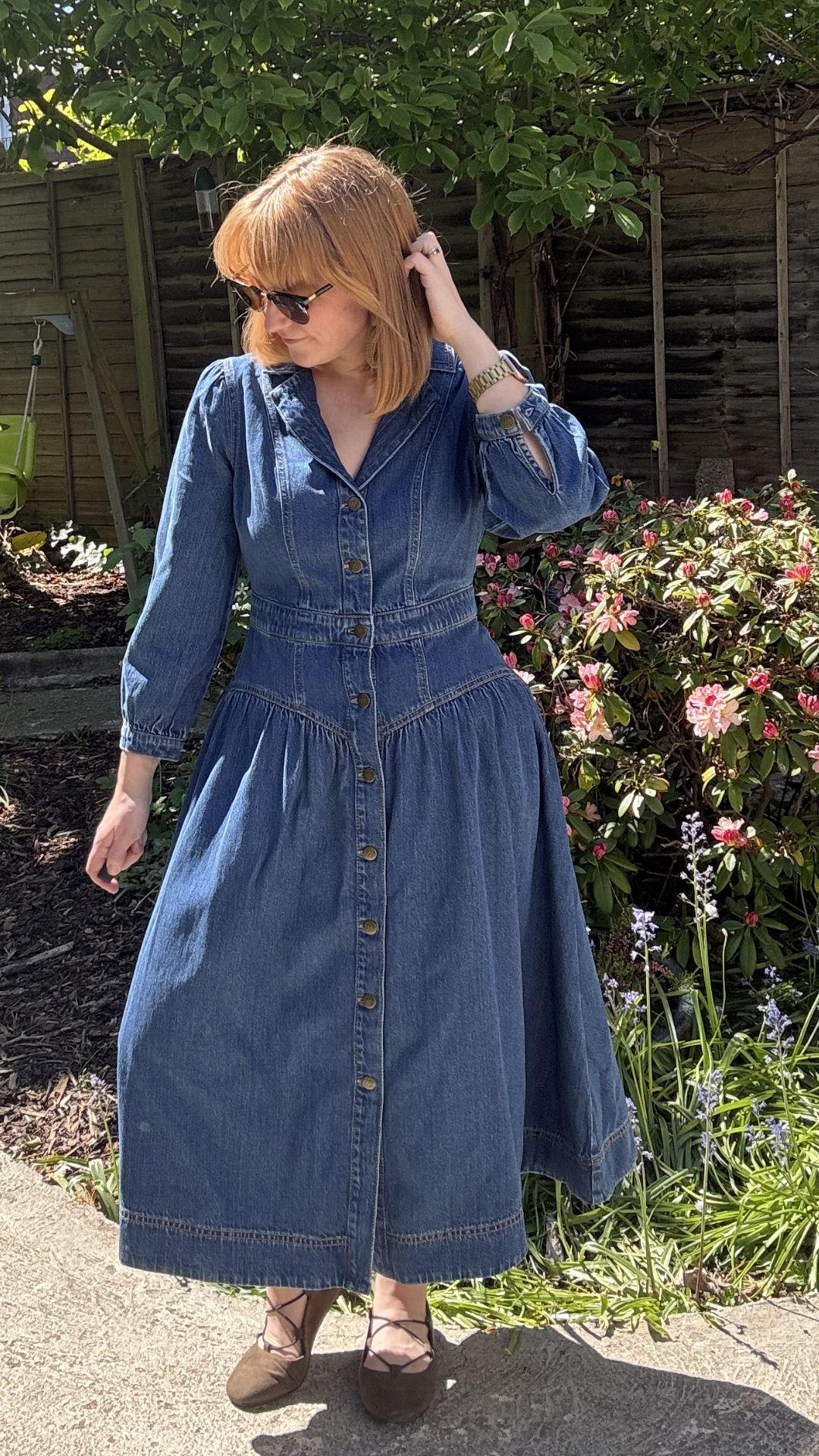 matilda wearing the monsoon tamsin dress