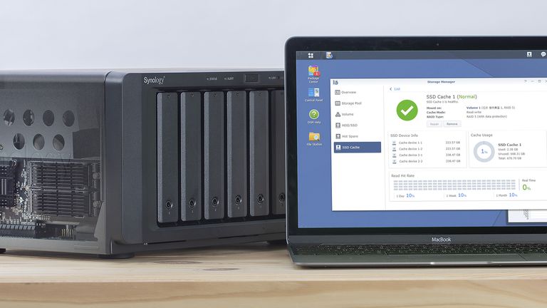 The best NAS drives hero image showing a Synology NAS drive