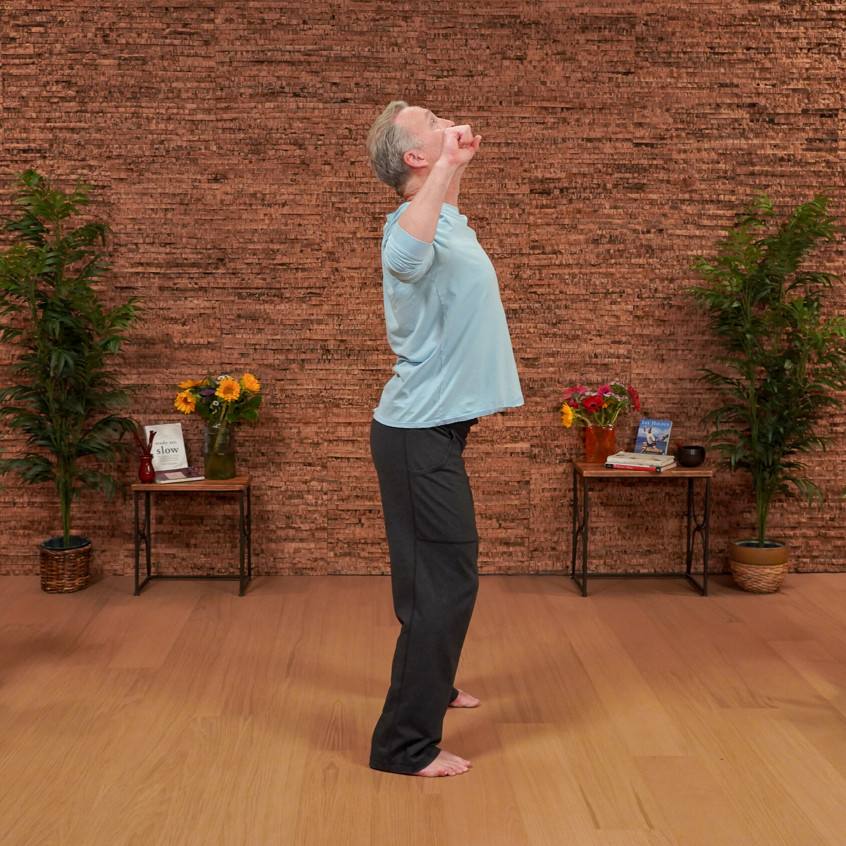 Man demonstrating Qigong movements