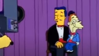 Gabbo the puppet and his handler in The Simpsons