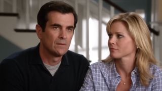 Ty Burrell and Julie Bowen in Modern Family.