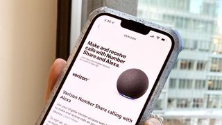 iPhone with Verizon calling in Alexa app