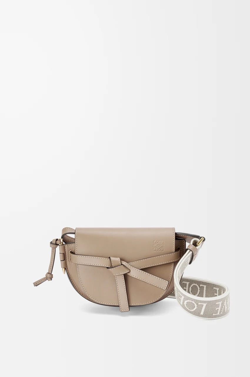 Loewe, Small Gate bag in soft calfskin and jacquard