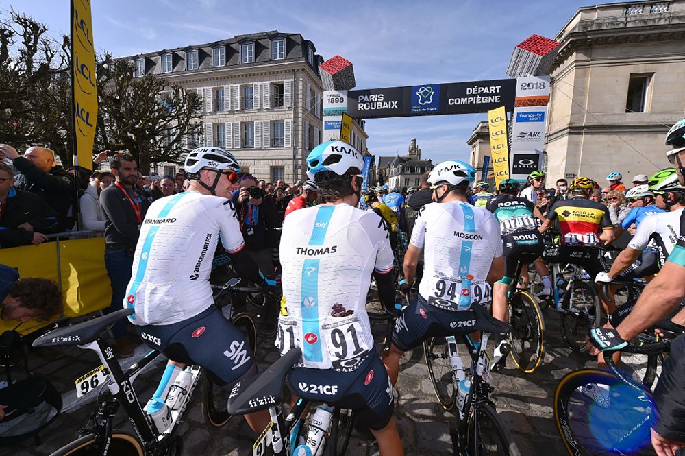 Team Sky at 2018 Paris-Roubaix