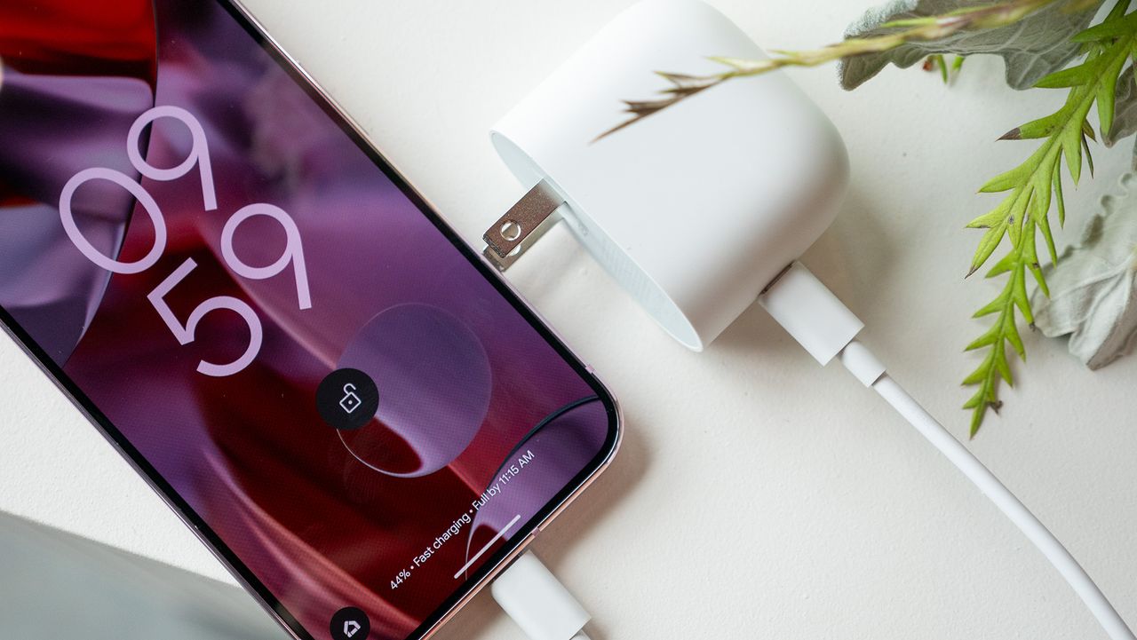 Charging the Google Pixel 9 Pro XL with Google's 45W Pixel charger