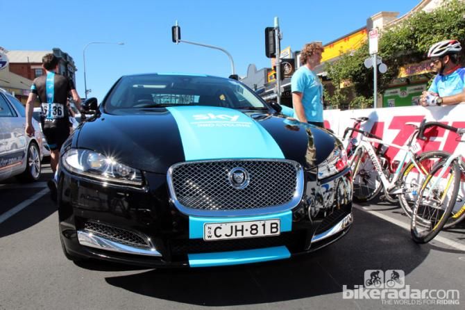 Most teams relied on rental vehicles for the Tour Down Under but Sky made sure their regular vehicles were on hand.
