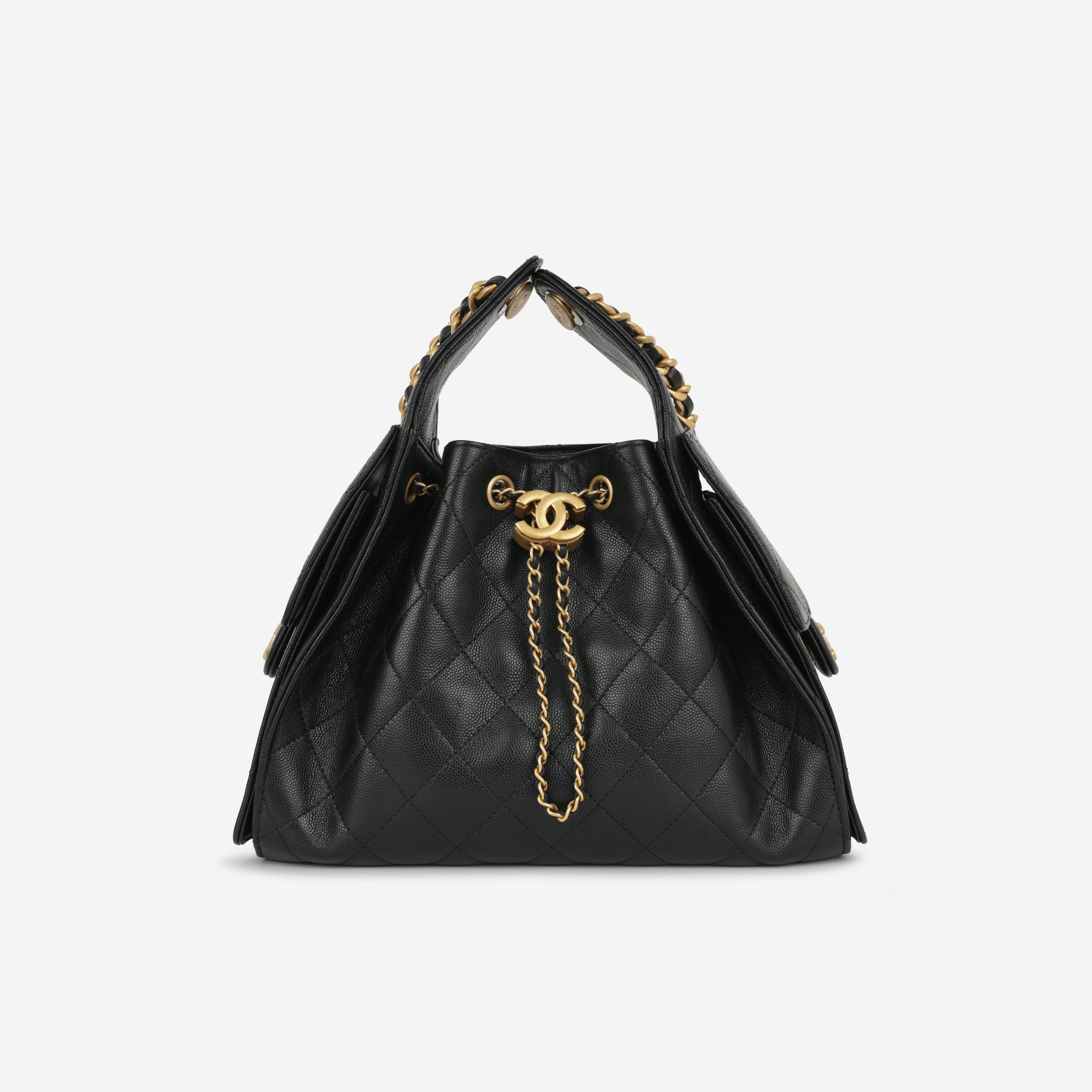 Chanel Small 25 Hobo - Black Caviar | Gold Hardware