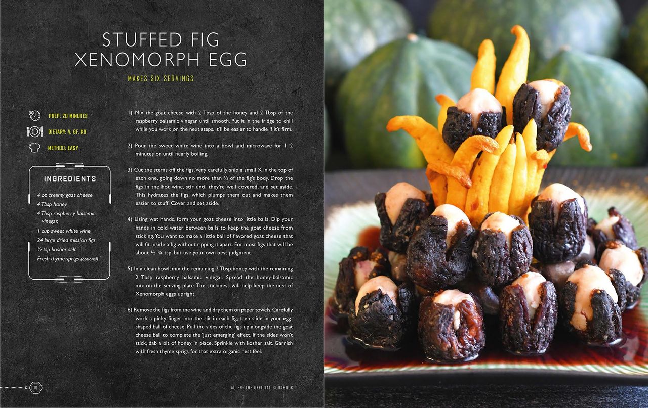 A cosmic recipe from a "Alien: The Official Cookbook" by Chris-Rachael Oseland.