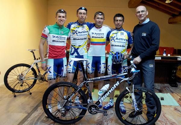The elite riders of the TX Active Bianchi Team.