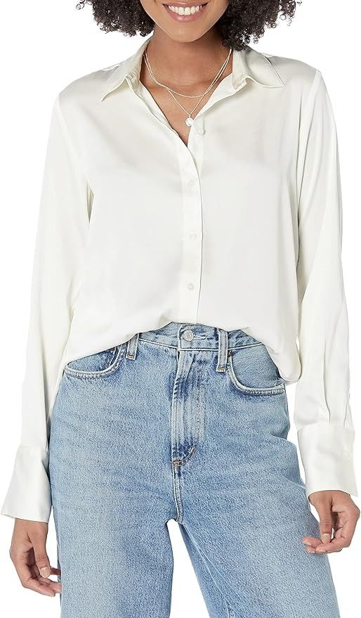 Amazon Essentials, Regular-Fit Satin Button Down Shirt