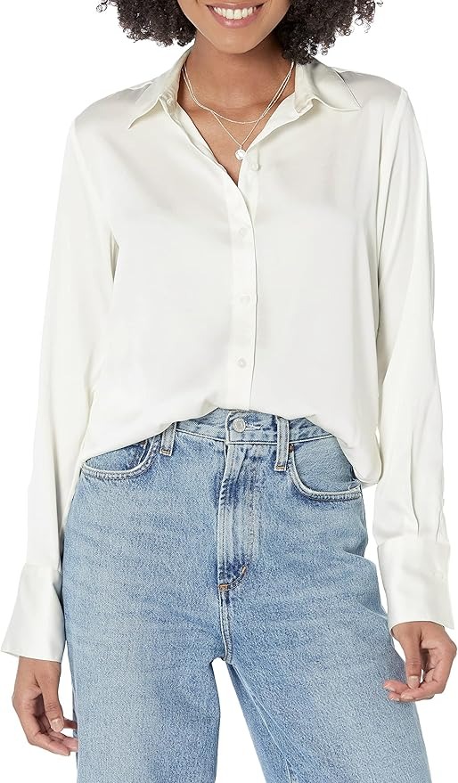 Amazon Essentials, Regular-Fit Satin Button Down Shirt