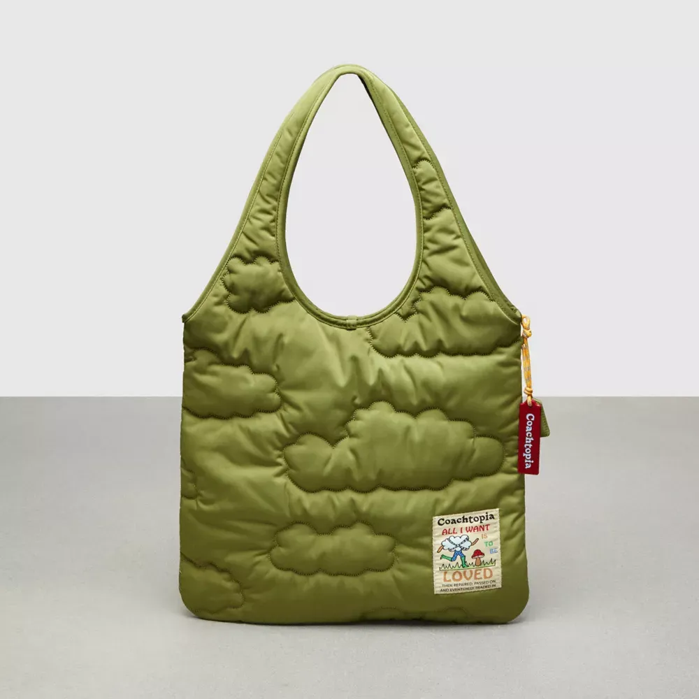 Coachtopia Loop Flat Tote in Recycled Polyester With Cloud Quilting