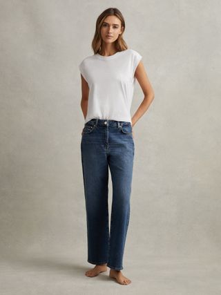 Selin Mid Rise Straight Leg Jeans