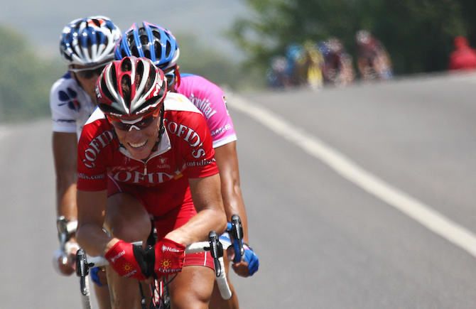 Chavanel drives the breakaway on stage 11 of the 2007 Tour de France