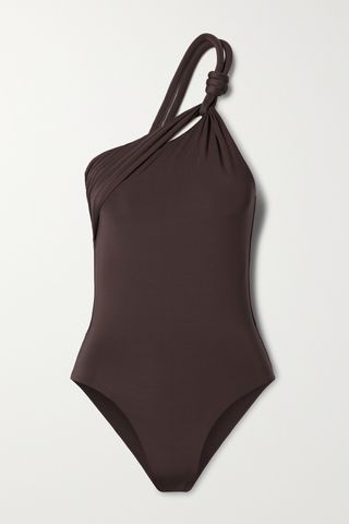 + Net Sustain Tajiri One-Shoulder Knotted Swimsuit