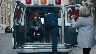 Sitting in ambulance_Natasha Lyonne in Russian Doll (2019)_Netflix