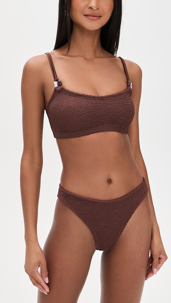 Hunza G Cassie Beaded Bikini Set