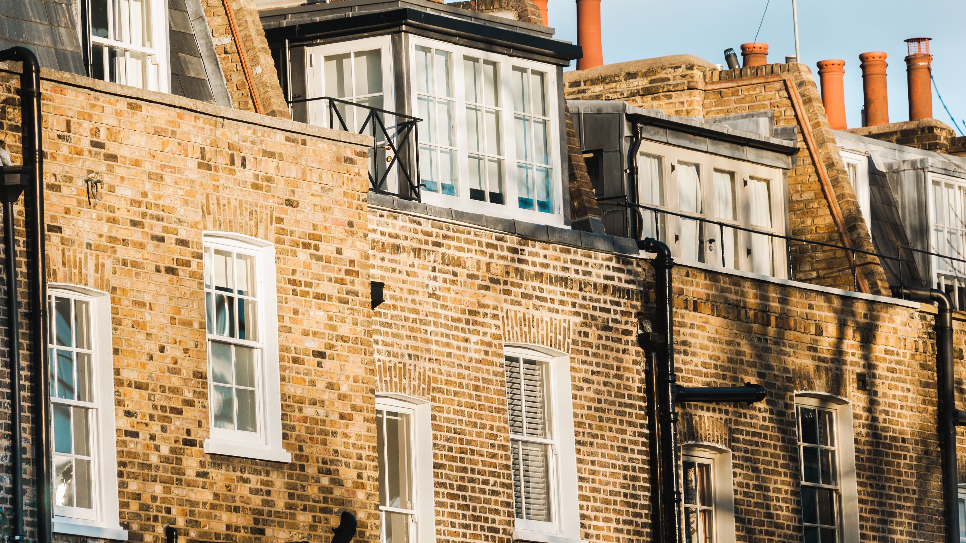 Exterior of London terrace homes