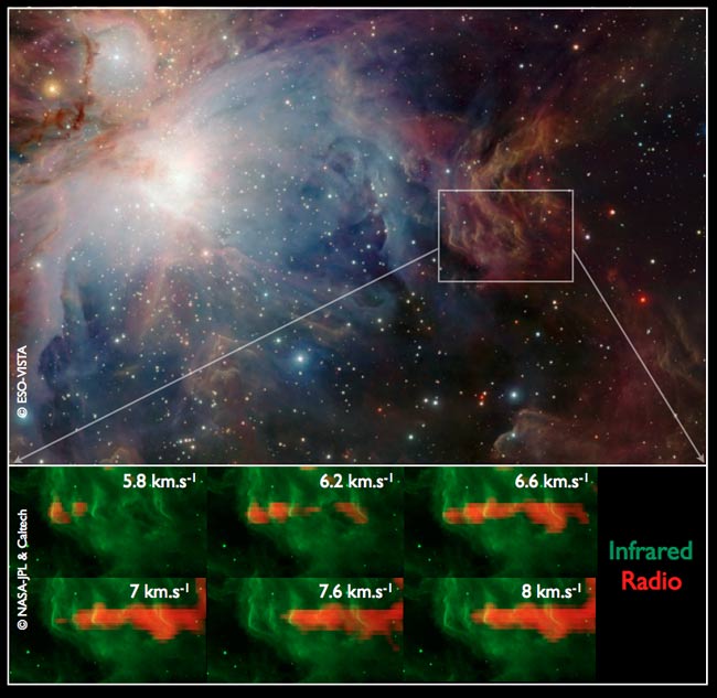 Young Stars Blamed for Space Cloud Ripples