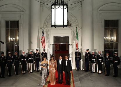 President and Michelle Obama with Italian Prime Minister Matteo Renzi and his wife, Agnese Landini. 