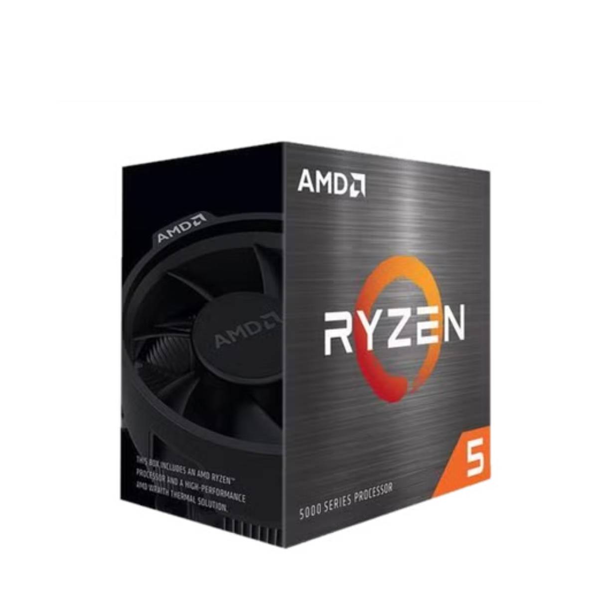 An AMD Ryzen 5 5500 against a white background