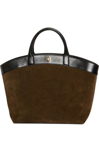 Large Tondo Suede 
Leather Tote