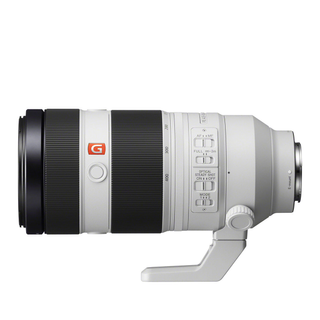 Sony FE 100-400mm F4.5-5.6 GM OSS on a white background