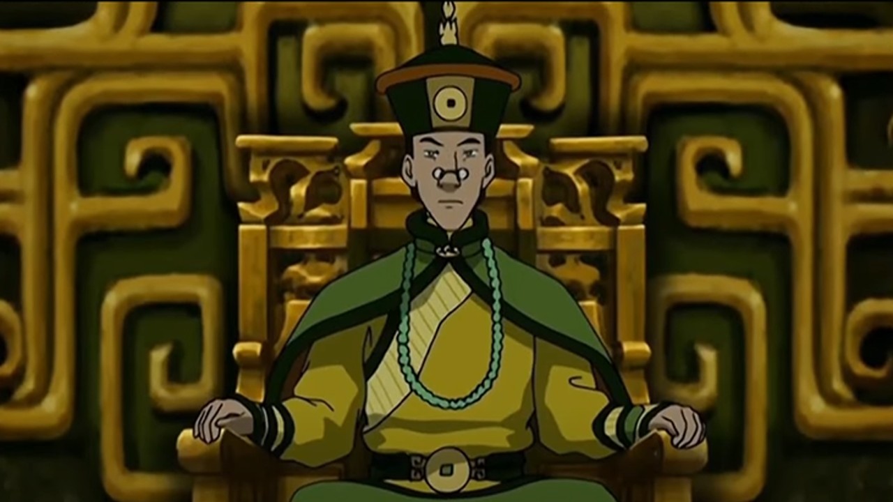 The Earth King on his throne in Avatar.