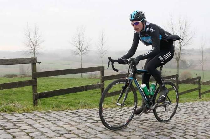 Luke Rowe (Team Sky) trains with the Classics squad in Belgium