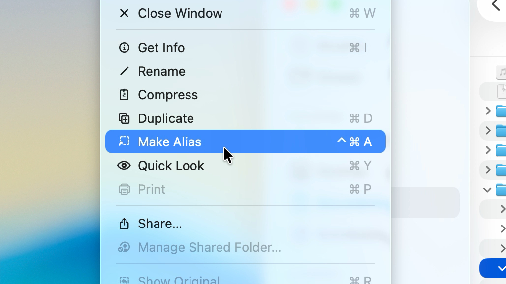 The Finder in macOS 26 Tahoe.