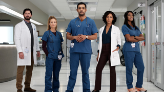 Dr. Theo Watson (played by Jim Watson), Dr. Magalie "Mags" Leblanc (Laurence Leboeuf), Dr. Bahir "Bash" Hamed (Hamza Haq), Dr. Neeta Devi (Rekha Sharma) and Dr. June Curtis (Ayisha Issa) call York Memorial home