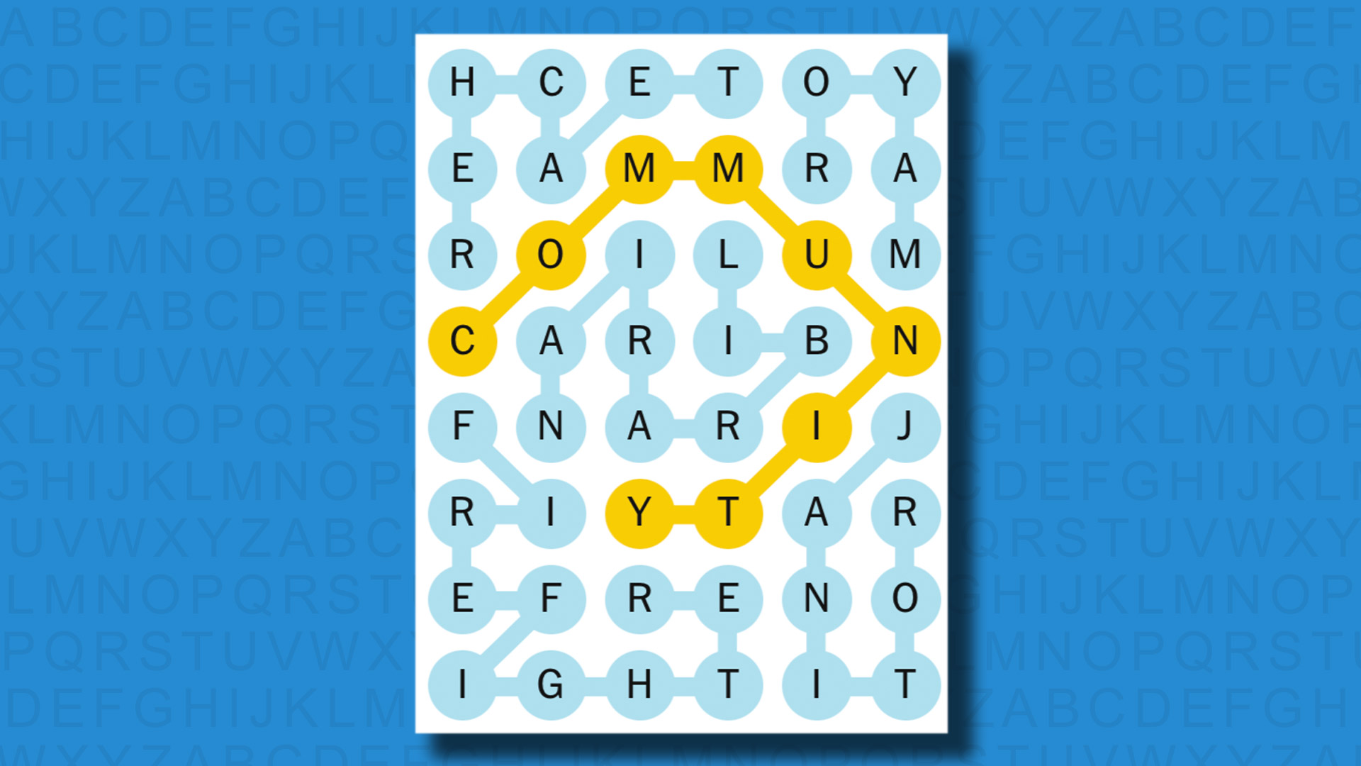 NYT Strands answers for game 498 on a blue background