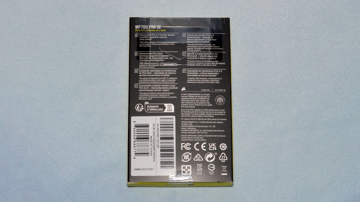 Corsair MP700 Pro SE 4TB SSD