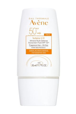 Avène sunscreen on a white background