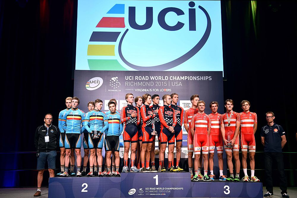 Junior men's top 3 teams at Worlds