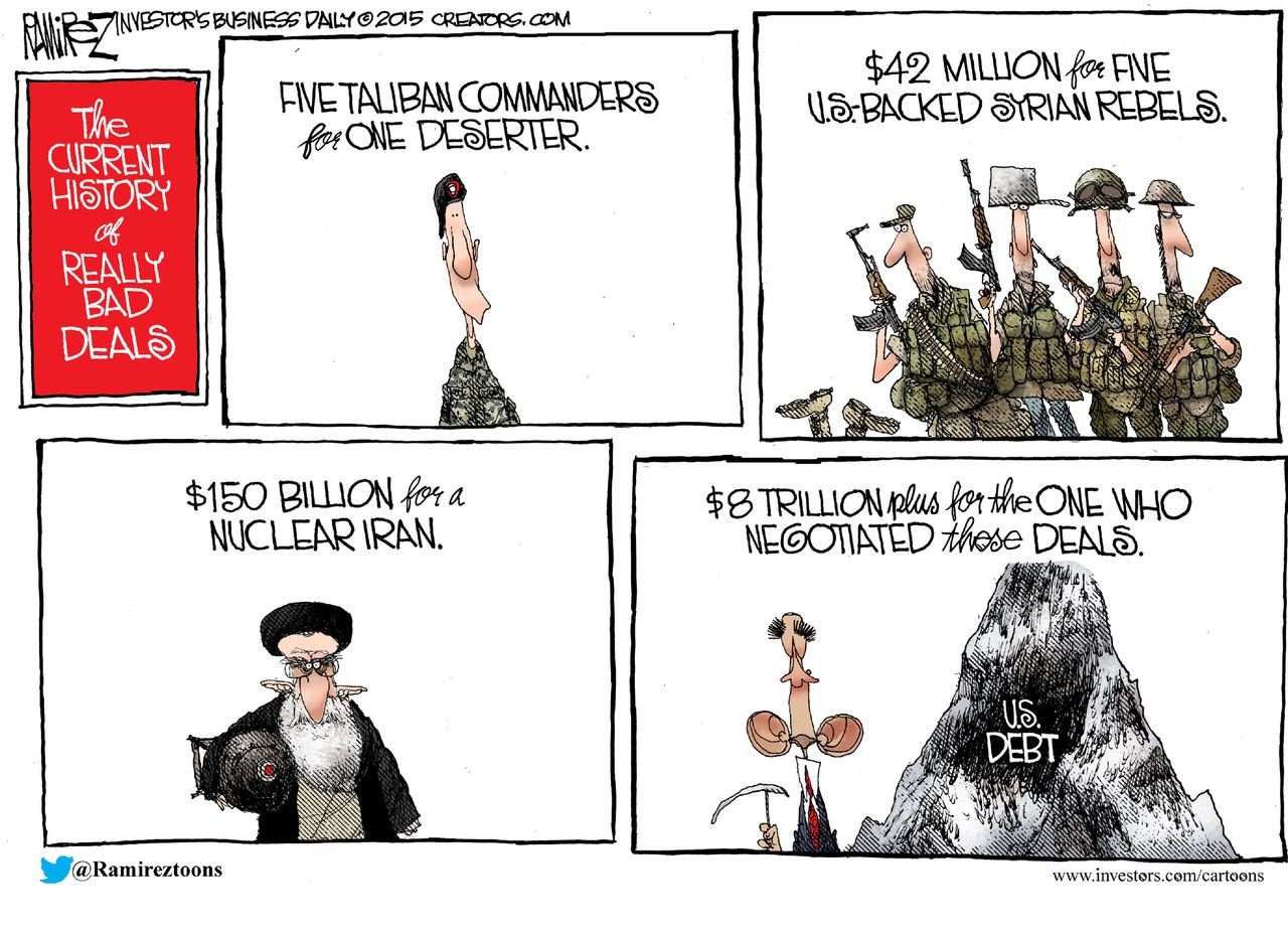 Political cartoon Obama Iran