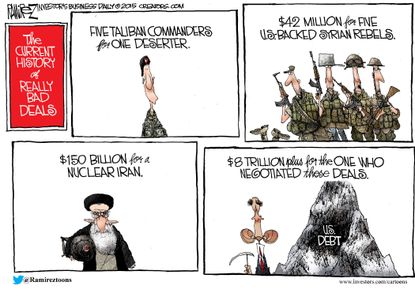 Political cartoon Obama Iran