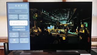 LG C3 OLED quick menu with sound output options
