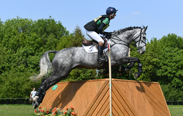 Tom Jackson riding CAPELS HOLLOW DRIFT in Int Section N, during the Fairfax &amp;amp; Favour Rockingham International Horse Trials in the parkland of Rocking Castle near Corby in the county of Northamptonshire in the UK on 20th May 2018