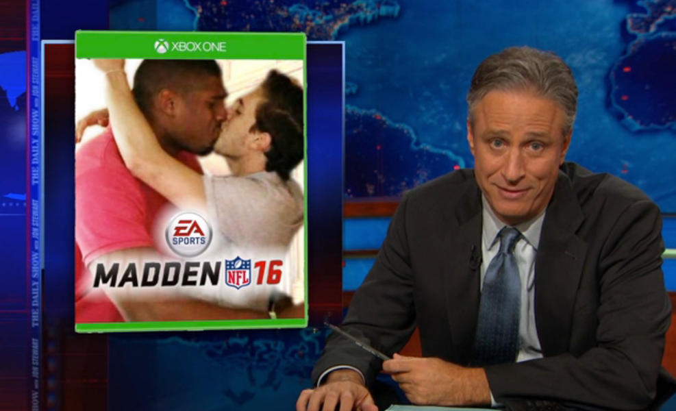 Jon Stewart gets nostalgic for when the NFL's biggest fear was the 'distraction' of a gay player