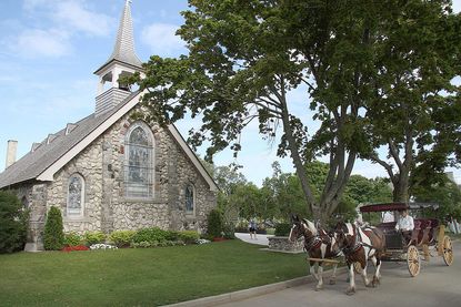 A carriage in Mackinac Island