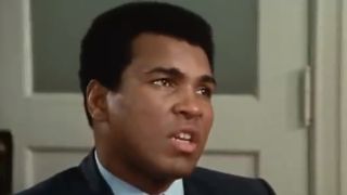 A close up of Muhammad Ali in The Greatest