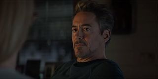 Tony talking to Pepper at their cabin
