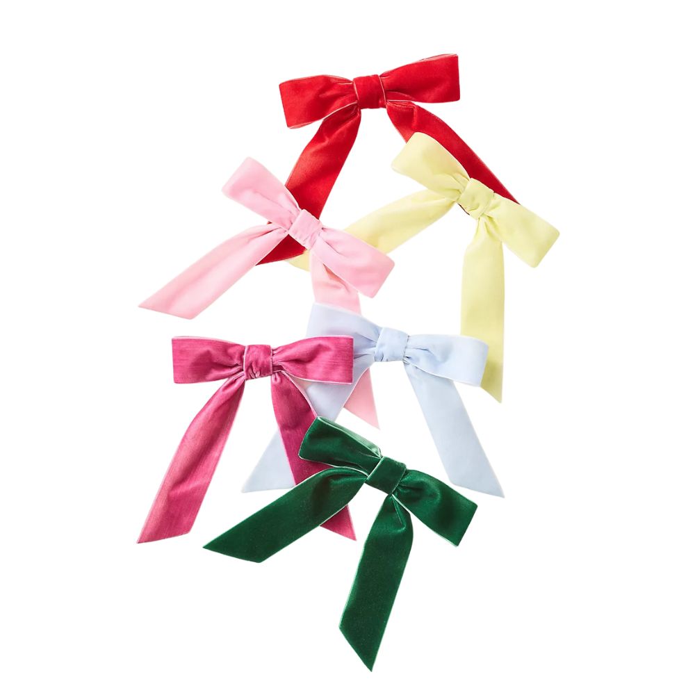 Velvet Bow Clip-On Ornaments