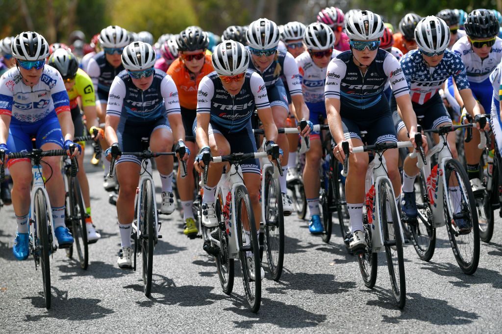 The Trek-Segafredo on the front